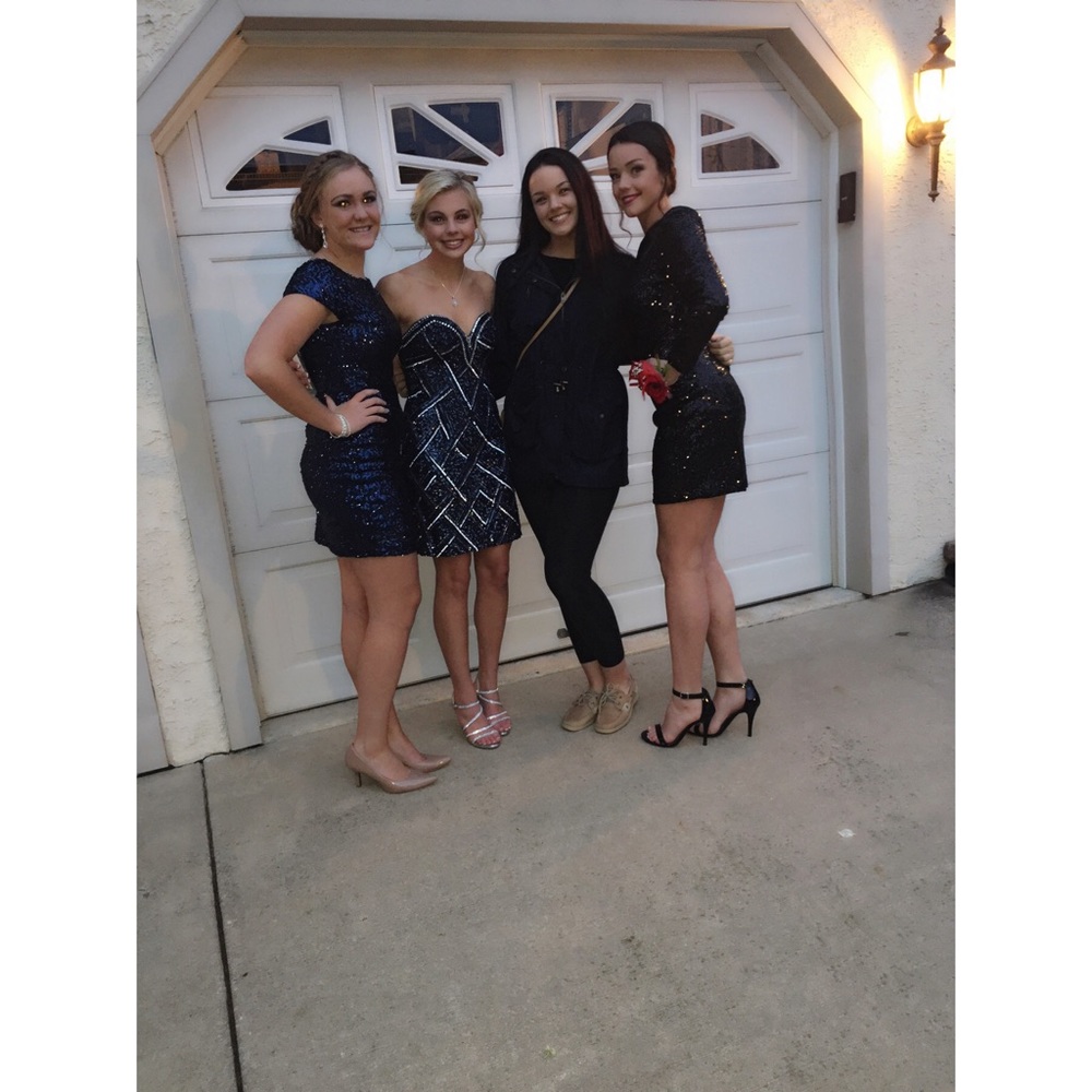 Black sequence dress